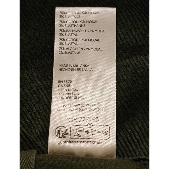 Maeve Anthropologie The Colette Pants Womens 31 Green Corduroy Wide Leg Crop - Picture 5 of 6